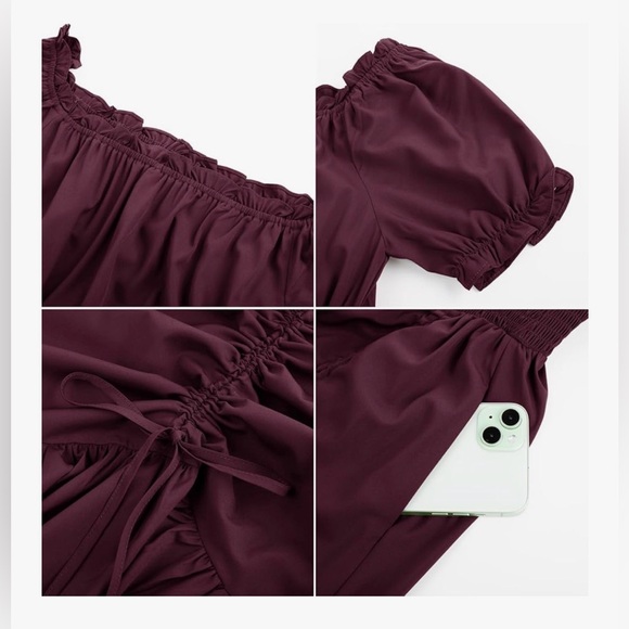 Scarlett Darkness Burgundy ren dress - Picture 3 of 3